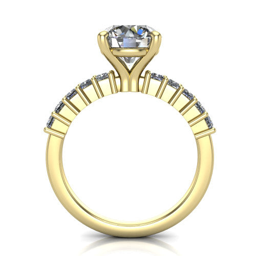 Maya Round Shape Classic Engagement Ring in 18K Yellow Gold
