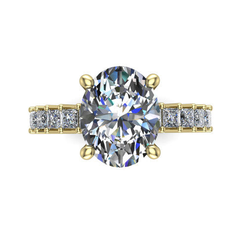 Maya Oval Shape Classic Engagement Ring in 18K Yellow Gold