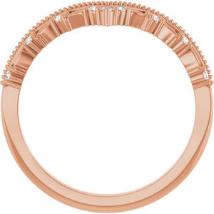 Nature - Danielle - 14K Rose Gold .08 CTW Lab-Grown Diamond Contour Band