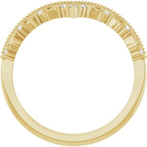 Nature - Danielle - 14K Yellow Gold .08 CTW Lab-Grown Diamond Contour Band