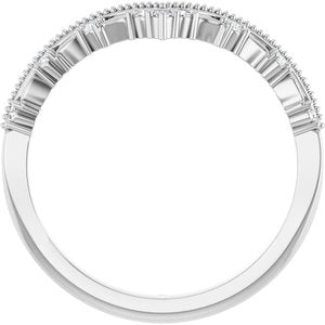 Nature - Danielle - Platinum .08 CTW Lab-Grown Diamond Contour Band