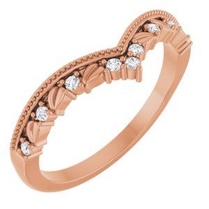 Nature - Danielle - 14K Rose Gold .08 CTW Lab-Grown Diamond Contour Band