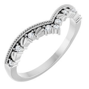 Nature - Danielle - Platinum .08 CTW Natural Diamond Contour Band