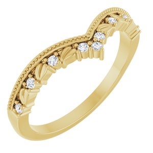 Nature - Danielle - 14K Yellow Gold .08 CTW Lab-Grown Diamond Contour Band