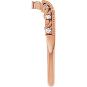 Nature - Danielle - 14K Rose Gold .08 CTW Lab-Grown Diamond Contour Band