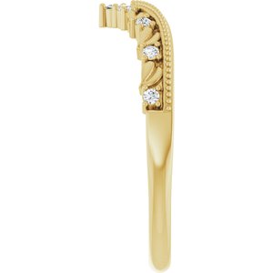 Nature - Danielle - 14K Yellow Gold .08 CTW Lab-Grown Diamond Contour Band
