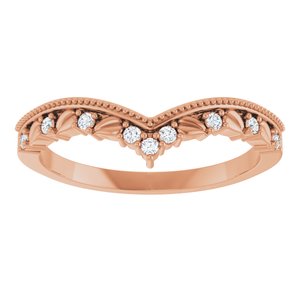 Nature - Danielle - 14K Rose Gold .08 CTW Lab-Grown Diamond Contour Band