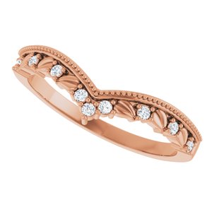 Nature - Danielle - 14K Rose Gold .08 CTW Lab-Grown Diamond Contour Band