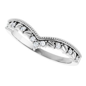 Nature - Danielle - 14K White Gold .08 CTW Lab-Grown Diamond Contour Band
