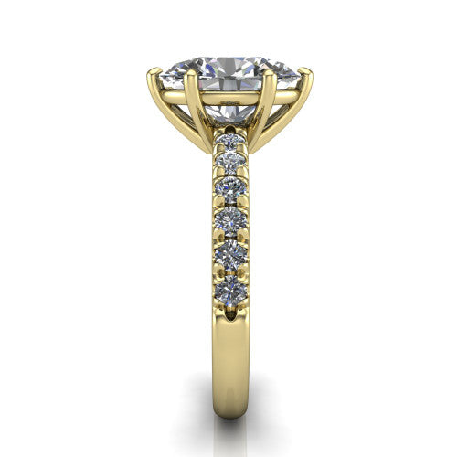 Ariana Oval Shape Classic Engagement Ring in 18K Yellow Gold