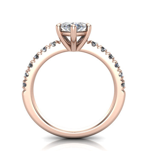 Ariana Marquise Shape Classic Engagement Ring in 14K Rose Gold