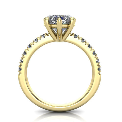Ariana Heart Shape Classic Engagement Ring in 18K Yellow Gold