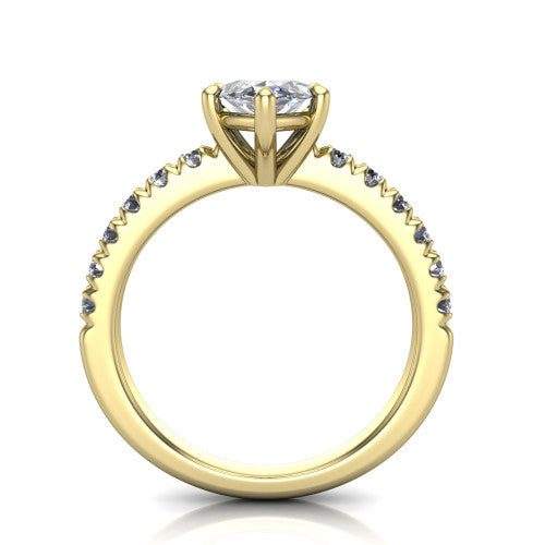 Ariana Marquise Shape Classic Engagement Ring in 14K Yellow Gold