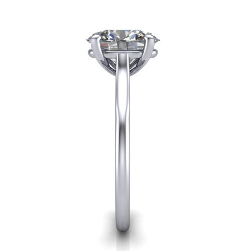Cora Oval Shape Classic Engagement Ring in Platinum