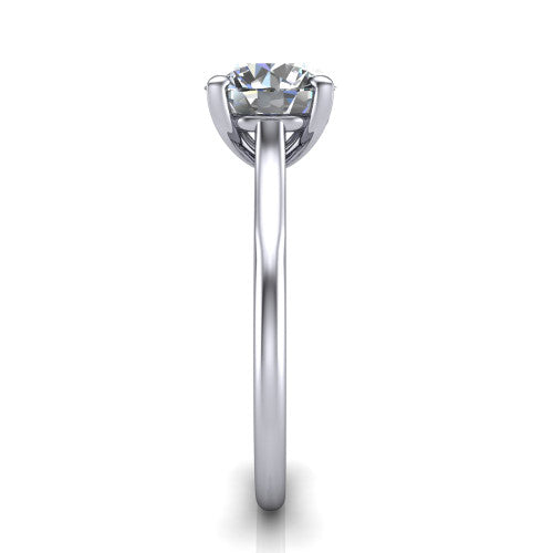 Cora Round Shape Classic Engagement Ring in Platinum