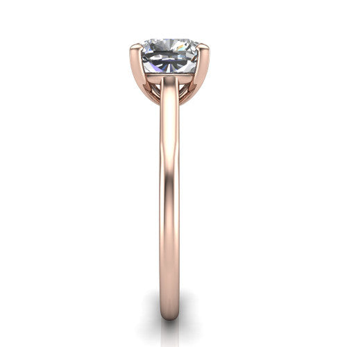 Cora Cushion Shape Classic Engagement Ring in 18K Rose Gold