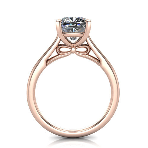 Cora Cushion Shape Classic Engagement Ring in 18K Rose Gold
