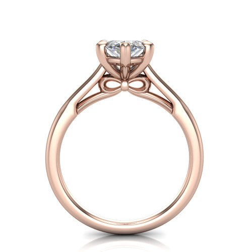 Cora Marquise Shape Classic Engagement Ring in 14K Rose Gold