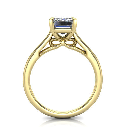 Cora Emerald Shape Classic Engagement Ring in 14K Yellow Gold