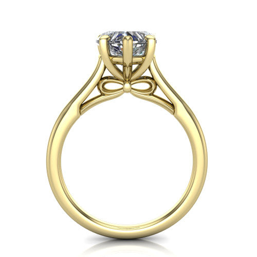 Cora Heart Shape Classic Engagement Ring in 18K Yellow Gold