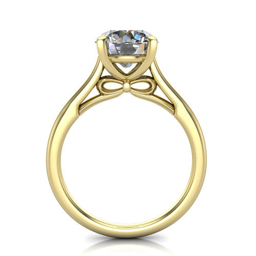 Cora Round Shape Classic Engagement Ring in 18K Yellow Gold