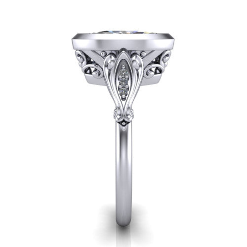 Maria Marquise Shape Solitaire Engagement Ring in Platinum