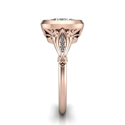 Maria Oval Shape Solitaire Engagement Ring in 18K Rose Gold