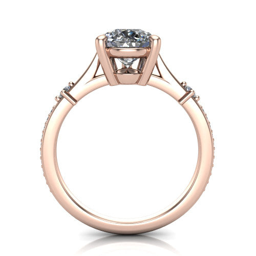 Vivian Pear Shape Classic Engagement Ring in 18K Rose Gold
