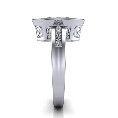Arya Marquise Shape Solitaire Engagement Ring in Platinum