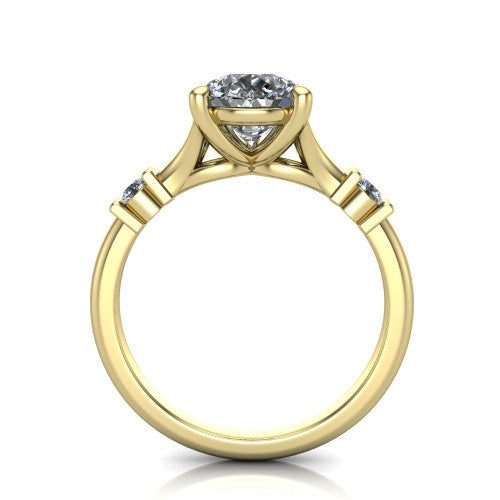 Mary Pear Shape Classic Engagement Ring in 14K Yellow Gold