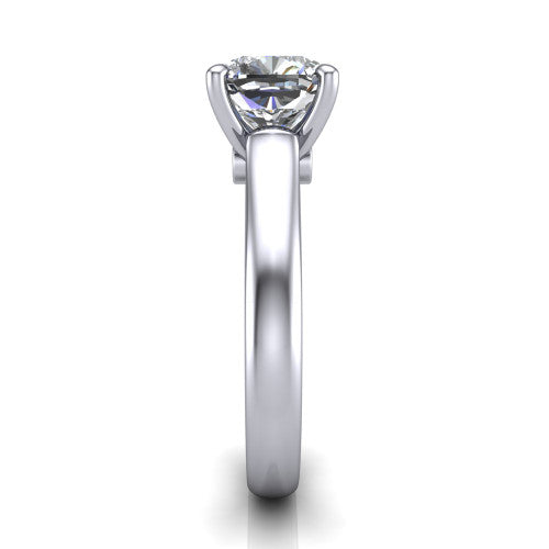 Ximena Cushion Shape Classic Engagement Ring in Platinum