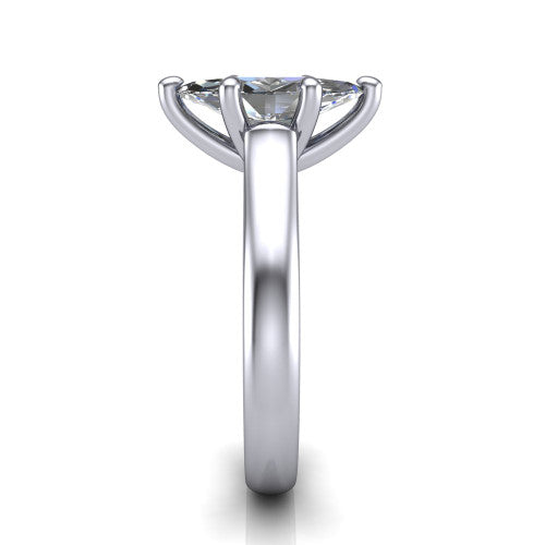 Ximena Marquise Shape Classic Engagement Ring in Platinum