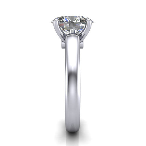 Ximena Oval Shape Classic Engagement Ring in 14K White Gold