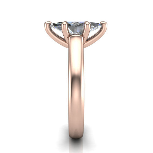 Ximena Marquise Shape Classic Engagement Ring in 18K Rose Gold
