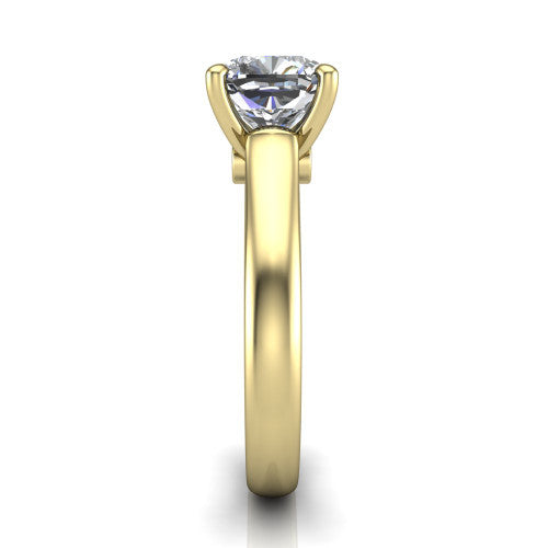 Ximena Cushion Shape Classic Engagement Ring in 14K Yellow Gold