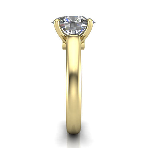 Ximena Oval Shape Classic Engagement Ring in 14K Yellow Gold