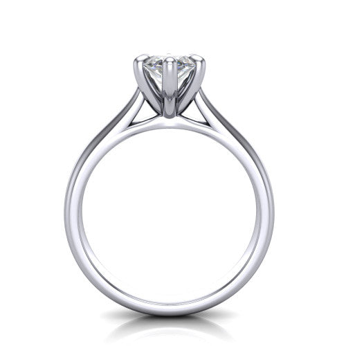 Ximena Marquise Shape Classic Engagement Ring in Platinum