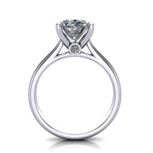Ximena Oval Shape Classic Engagement Ring in Platinum