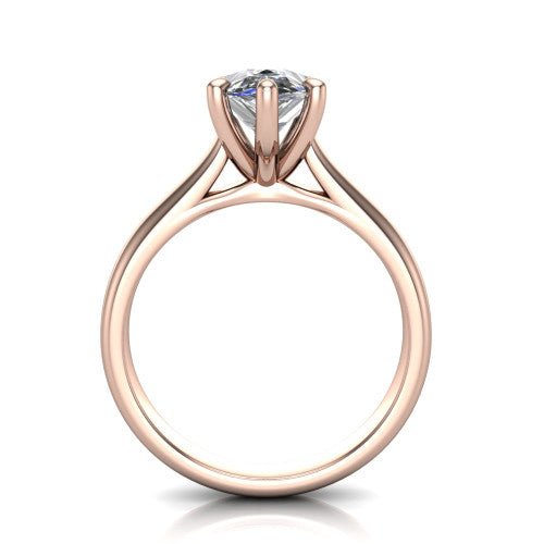 Ximena Pear Shape Classic Engagement Ring in 14K Rose Gold