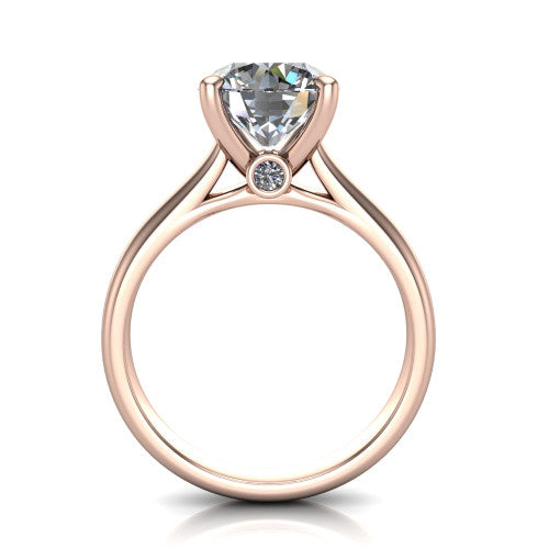 Ximena Round Shape Classic Engagement Ring in 14K Rose Gold