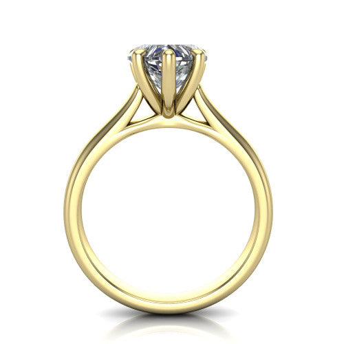 Ximena Heart Shape Classic Engagement Ring in 14K Yellow Gold