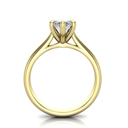 Ximena Marquise Shape Classic Engagement Ring in 14K Yellow Gold