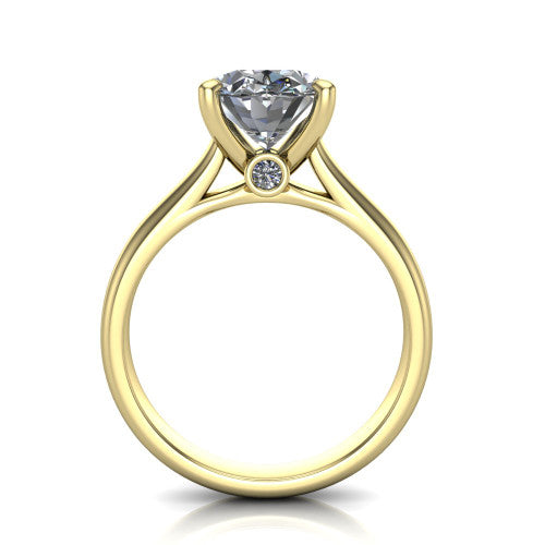 Ximena Oval Shape Classic Engagement Ring in 14K Yellow Gold