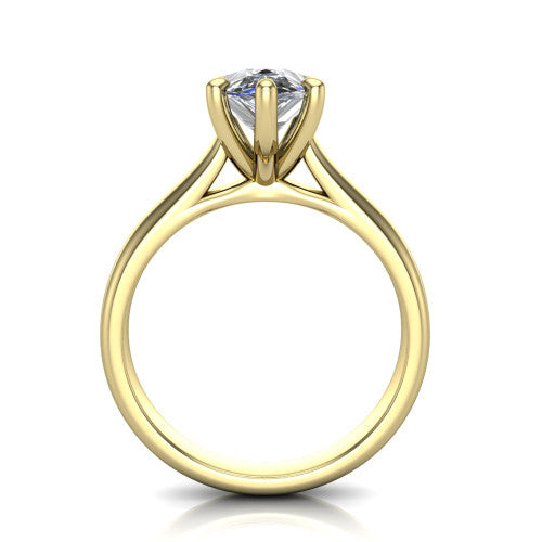 Ximena Pear Shape Classic Engagement Ring in 18K Yellow Gold