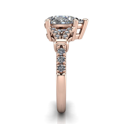 Sloane Pear Shape Classic Engagement Ring in 14K Rose Gold