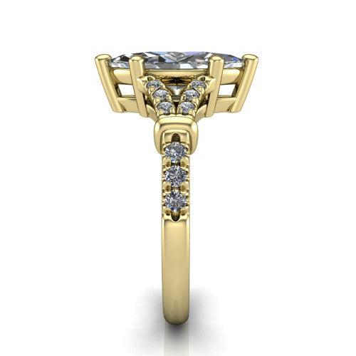 Sloane Marquise Shape Classic Engagement Ring in 18K Yellow Gold