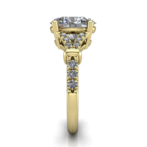 Sloane Oval Shape Classic Engagement Ring in 14K Yellow Gold