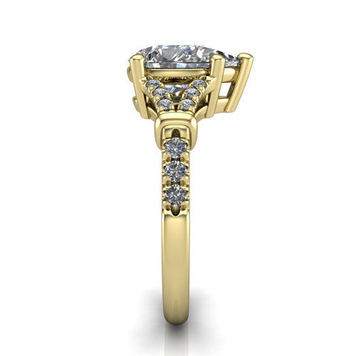 Sloane Pear Shape Classic Engagement Ring in 18K Yellow Gold