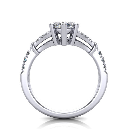 Sloane Marquise Shape Classic Engagement Ring in Platinum