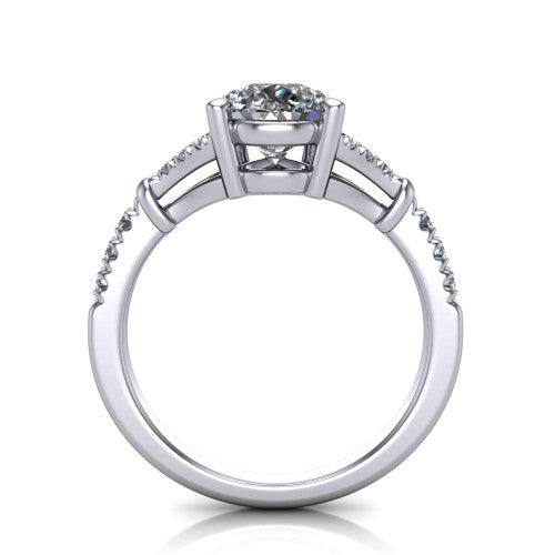 Sloane Pear Shape Classic Engagement Ring in 14K White Gold